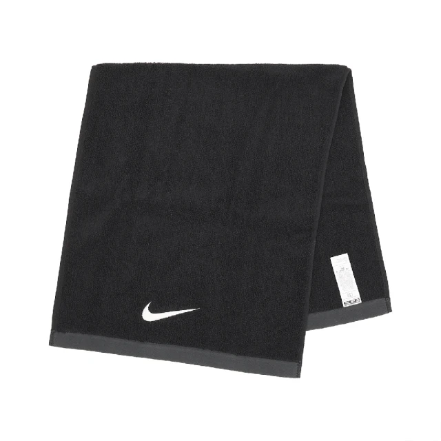 NIKE 耐吉 毛巾 Medium Towel 黑 白 純棉 刺繡 運動毛巾(N101243801-0MD)