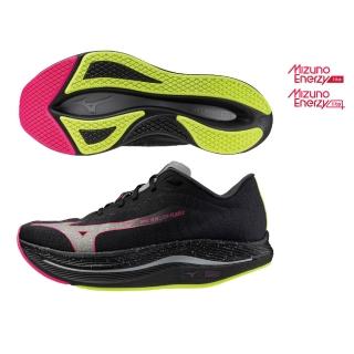 【MIZUNO 美津濃】慢跑鞋 男鞋 運動鞋 緩震 REBBELLION FLASH 黑灰粉 J1GC243652