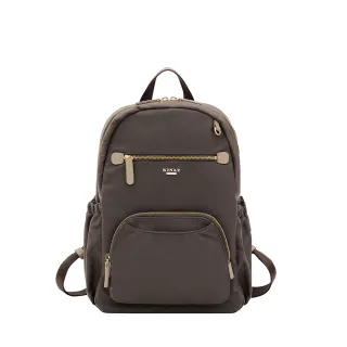 【KINAZ】多層多袋輕量防潑水尼龍手提後背包-日蝕褐-企鵝系列