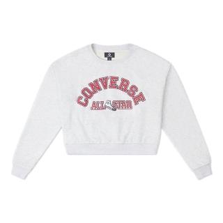 【CONVERSE】Retro Chuck Heritage Crew 女款 灰色 短版 運動 長袖 上衣 10026777-A03