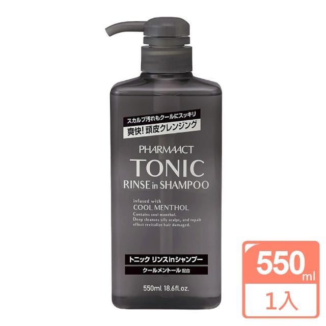 【KUM 熊野】日本 TONIC 冰涼爽快洗髮精 550ml(涼感/清爽/酷涼/平輸商品)