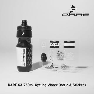【DARE】GA 騎行水壺及透明品牌貼紙(自行車/公路車/水壺/男性自行車配件/自行車貼紙/自行車水壺/專業水壺)