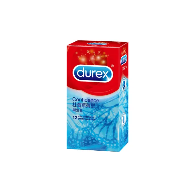 【Durex 杜蕾斯】薄型裝保險套1盒(12入 保險套/保險套推薦/衛生套/安全套/避孕套/避孕)