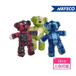 【NAYECO納伊格】熊熊拼布玩偶 有聲偶(毛絨玩具/寵物玩具/遊戲活動/3色可選)