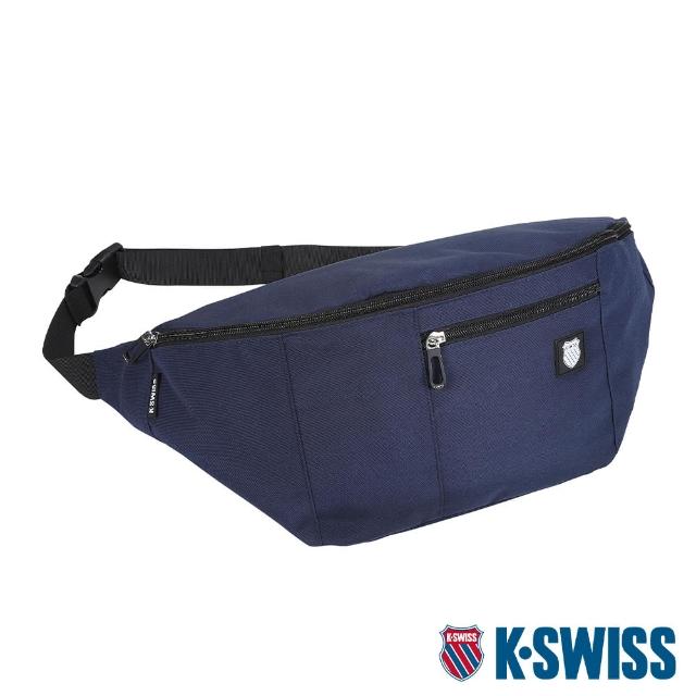 【K-SWISS】運動腰包 大 Fanny Pack Large-藍(BG312-426)