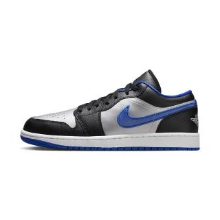 【NIKE 耐吉】Air Jordan 1 Low 男鞋 黑白藍色 緩震 低筒 AJ1 喬丹 運動 休閒鞋 553558-007