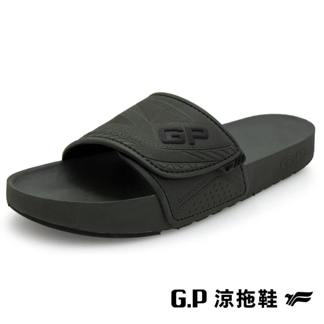 G.P 啟蒙 拖鞋男段 Slipper 可調式防水運動拖鞋 男鞋 軍綠(G2288M-60)