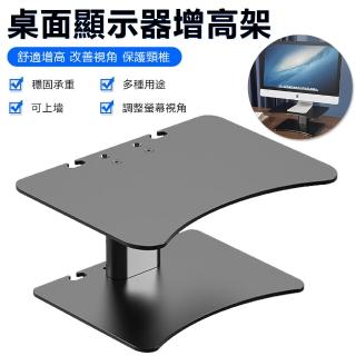 【Nil】多功能顯示器增高架 桌面金屬收納整理置物架 電腦螢幕托架 筆電墊高底座 投影儀支架 墊高架