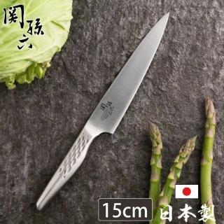 【KAI 貝印】日本製 關孫六匠創一體成型鉬釩鋼水果刀 15cm(蔬菜刀 小刀 高品質 不鏽鋼刃物鋼)
