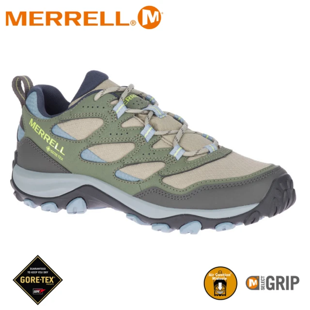 MERRELL 女 WEST RIM SPORT GORE-TEX多功能健行鞋《苔綠/卡其》ML036566/健走鞋(悠遊山水+)