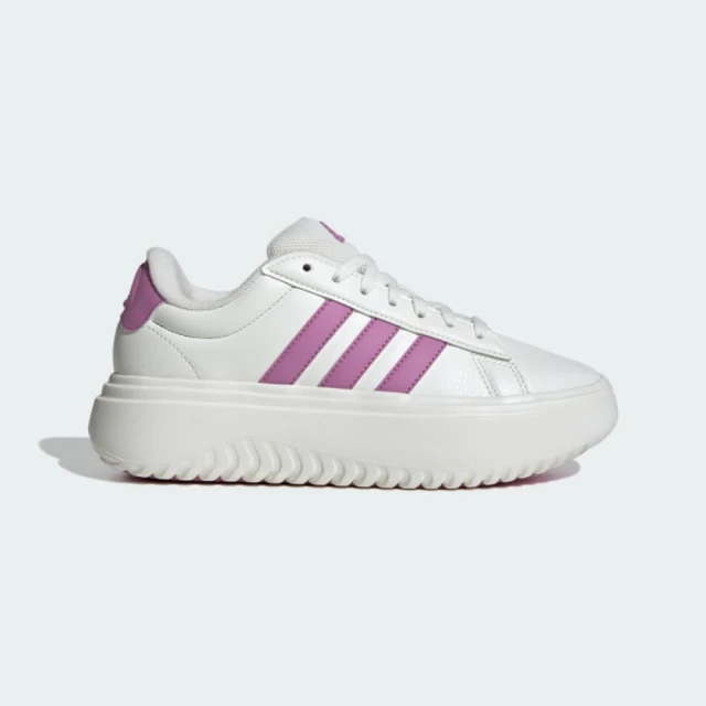 adidas 愛迪達 網球鞋 女鞋 運動鞋 休閒鞋 GRAND COURT PLATFORM 白紫 IH2423(8756)