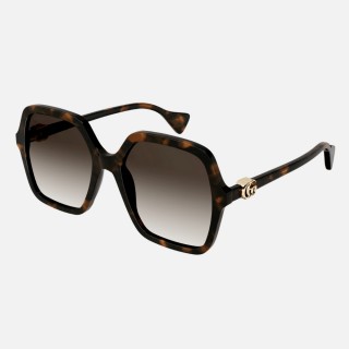 【GUCCI 古馳】膠框太陽眼鏡(GG1072SA-002 雙G LOGO)