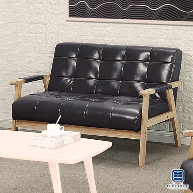 MUNA 家居 H81貓抓皮灰色雙人座沙發(皮沙發 沙發 雙