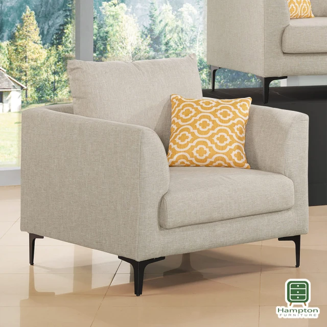 IDEA 泰勒簡約亞麻布飽滿單人座沙發/布沙發(2色任選)折