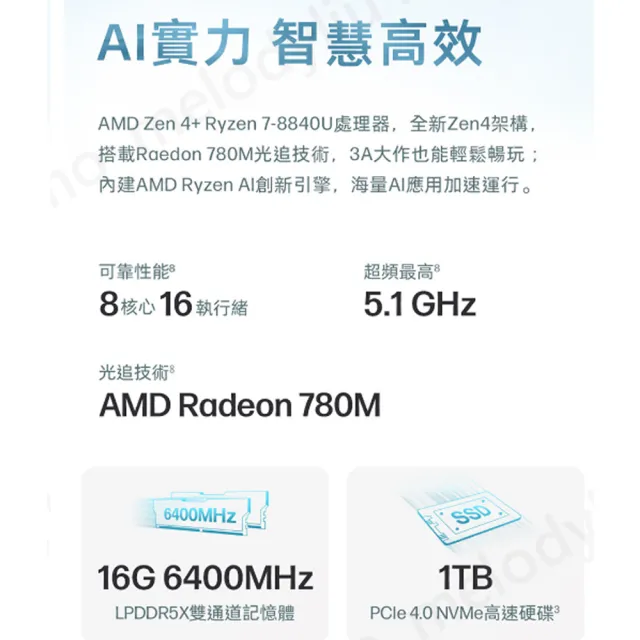 【HP 惠普】13吋 R7-8840U 輕薄AI 免1KG筆電(Pavilion Aero 13-bg0046AU/16G/1T SSD/Win11 HOME Plus)