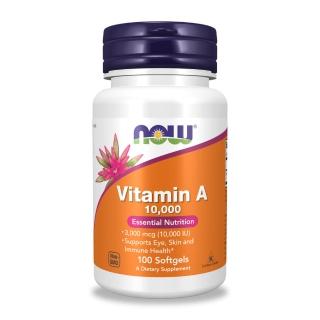 【NOW Foods】維生素A膠囊1瓶(100顆 /高單位10000 IU)