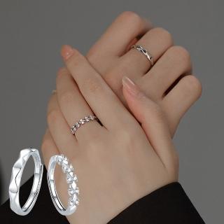 【LEEHER】生日禮物/對戒/結婚戒指/情侶戒指/求婚戒指/純銀戒指/鋯石戒指/男戒指/女戒指/可調式