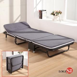 【LOGIS】普雷彎 絨布三折床(看護床 陪伴床 可拆洗)