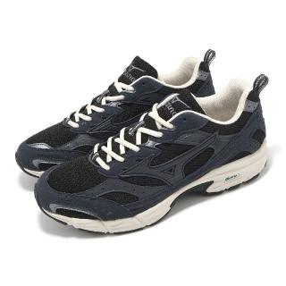 【MIZUNO 美津濃】休閒鞋 MXR 男鞋 女鞋 海軍藍 黑 復古 千禧跑鞋 情侶鞋 美津濃(D1GA2467-02)