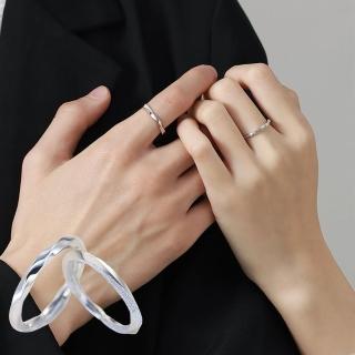 【LEEHER】結婚戒指/純銀戒指/細戒指/素戒指/訂婚戒指/情侶戒指/對戒/磨砂戒指/可調式戒指/銀戒