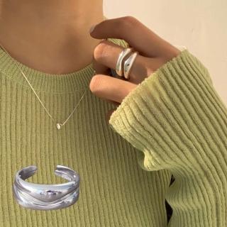 【LEEHER】法式戒指/金戒指/女戒指/銀戒指/中性戒指/開口戒指/胖戒/不規則戒指/極簡戒指/純銀戒