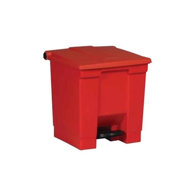 【Rubbermaid】腳踏式垃圾桶30L 紅色(FG614300RED)