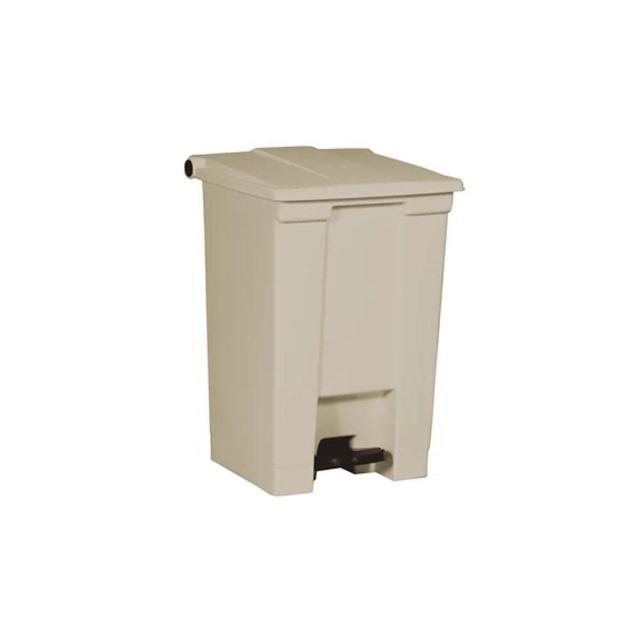 【Rubbermaid】腳踏式垃圾桶45L 米色(FG614400BEIG)