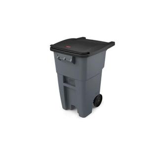【Rubbermaid】BRUTE可推式垃圾桶189L 灰色(FG9W2700GRAY)