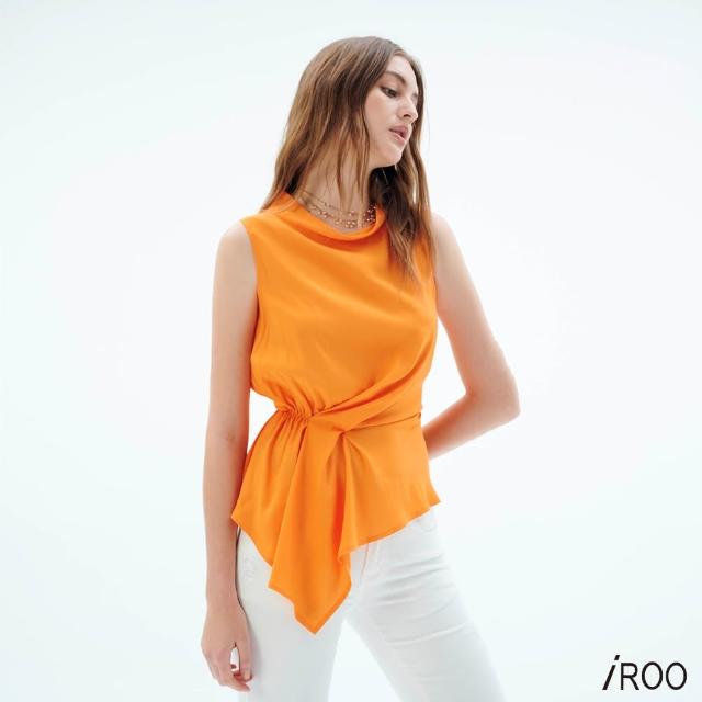 【iROO】側腰抓皺單品上衣