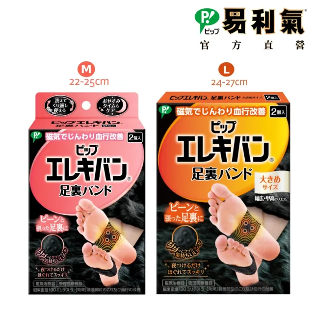 【易利氣】磁力足底套(兩入/盒)