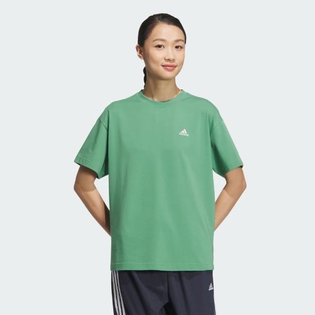 【adidas 愛迪達】ESSENTIALS 短袖上衣 T恤 女 JG3861