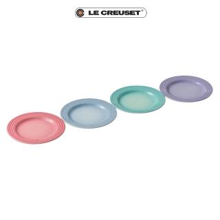 【Le Creuset】布列塔尼圓舞曲系列圓盤組17cm-4入(薔薇粉/薄荷綠/海岸藍/粉彩紫)