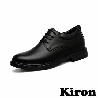 【Kiron】繫帶休閒鞋/百搭經典繫帶個性商務皮鞋 休閒鞋-男鞋(黑)