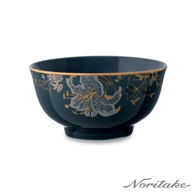 【NORITAKE】金邊白瓷可微波系列-綺麗之境 復古深綠 綠麵碗16CM(新品上市)