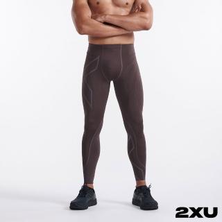 【2XU】男 MCS高階跑步壓縮長褲(深醋栗/反光灰)