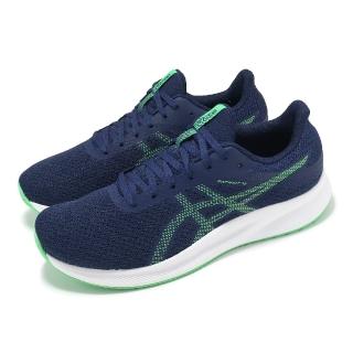 【asics 亞瑟士】慢跑鞋 Patriot 13 男鞋 藍 綠 白 透氣 緩衝 入門款 運動鞋 亞瑟士(1011B485409)