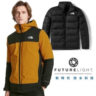 【The North Face】男 3合1 FUTURELIGHT 防水透氣 兩件式外套.風雨衣(4N9T-TBK 黃/黑 V)