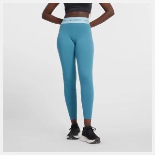 【NEW BALANCE】NB 緊身長褲 女款 運動褲 慢跑 高腰 高強度 美規 藍 WP41177TEI(L776)