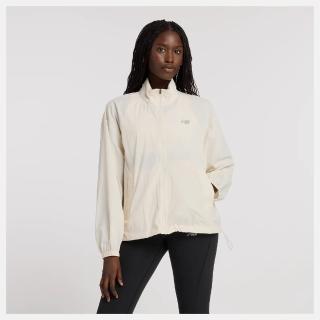 【NEW BALANCE】NB 外套 女款 運動連帽薄外套 可收納 美規 燕麥奶 WJ41553LIN(S1870)