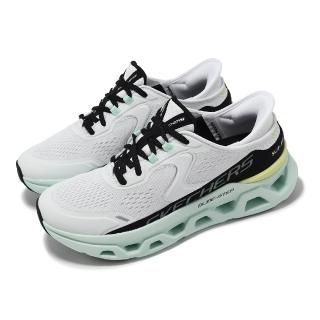 【SKECHERS】休閒鞋 Glide-Step Altus Slip-Ins 女鞋 白 綠 套入式 緩衝 懶人鞋(150510-WMLT)