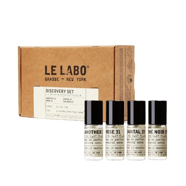 【Le Labo】探險淡香精組 5mlx4(龍涎香13/玫瑰31/ 黑茶29/檀香33.國際航空版)