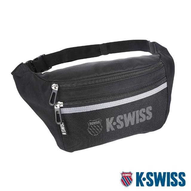 【K-SWISS】運動腰包 Fanny Pack-黑(BG313-008)