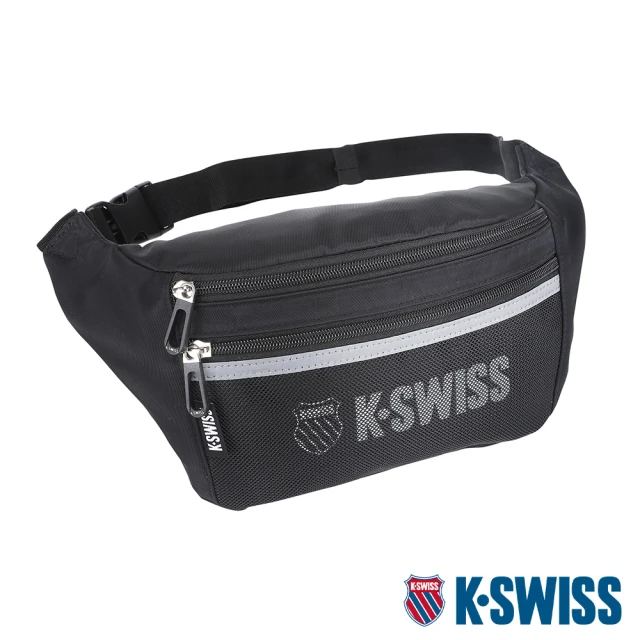 K-SWISS 運動腰包 Fanny Pack-黑(BG313-008)