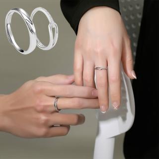 【LEEHER】結婚對戒/生日禮物/銀戒/可調節戒指/情侶戒指/求婚戒指/純銀戒指/鋯石戒指/男女對戒