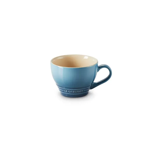 【Le Creuset】瓷器卡布奇諾杯400ml(無花果/海洋之花/水手藍/迷霧灰 4色選1)