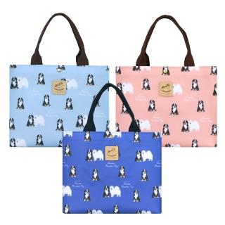 【uma hana】伯恩山犬方型大容量防水包 伴手禮袋(手提袋/禮盒袋/購物袋/萬用袋)