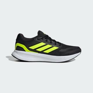 【adidas 愛迪達】慢跑鞋 男鞋 運動鞋 緩震 RUNFALCON 5 黑綠 IE8814