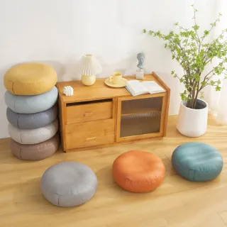 【西格傢飾】科技布防貓抓皮質圓形坐墩(圓形坐墊 打坐墊 蒲團墊 禮物)