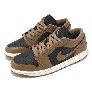 【NIKE 耐吉】休閒鞋 Wmns Air Jordan 1 Low 女鞋 男鞋 棕 黑 AJ1 低筒 喬丹(DC0774-021)