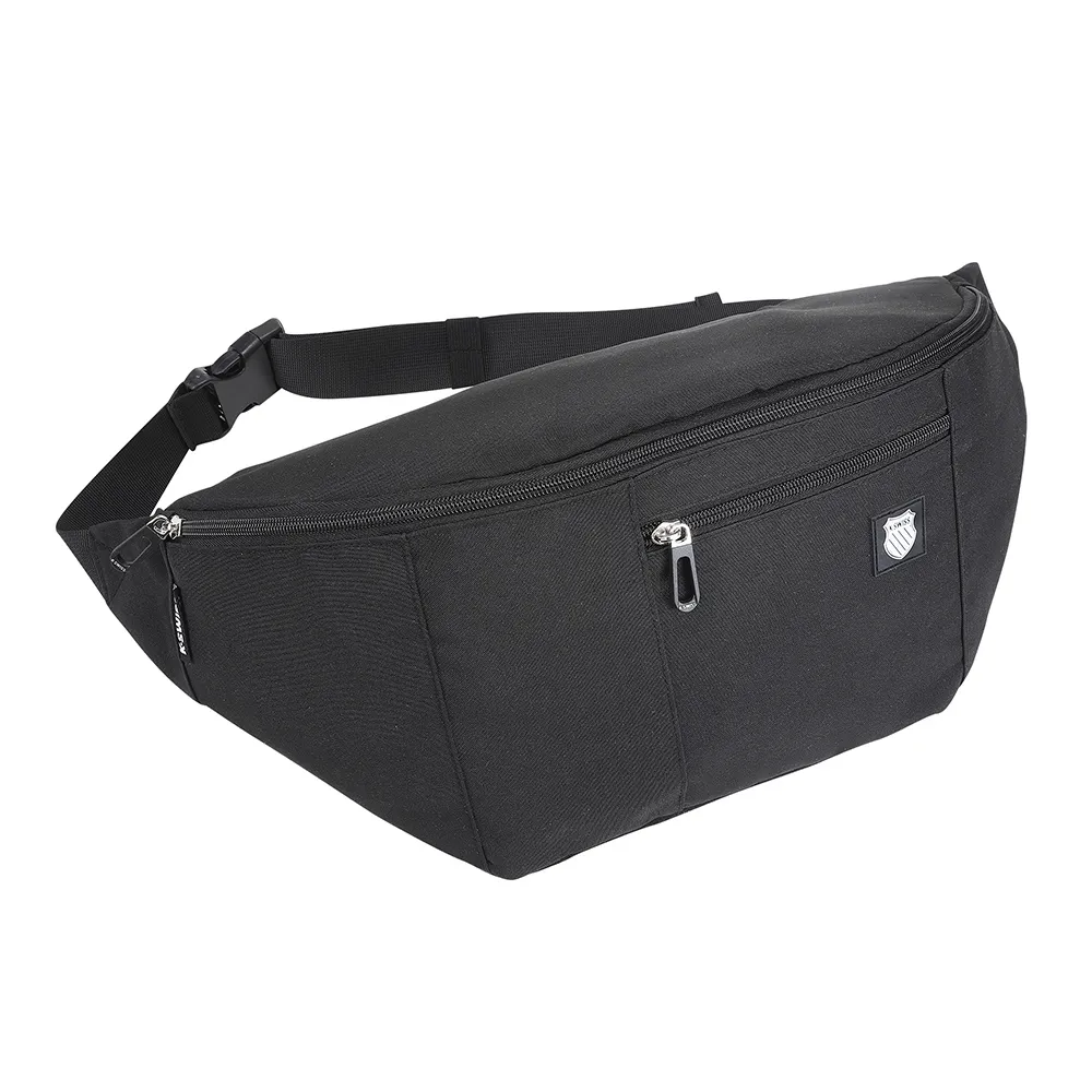 【K-SWISS】運動腰包-大 Fanny Pack Large-黑(BG312-008)